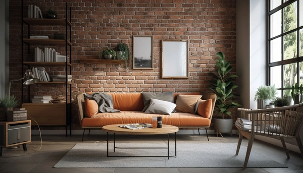 sofa naranja